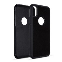 iPhone X (Ten) Magic Anti-Gravity Material Case Sticks to Smooth Surface (Black)